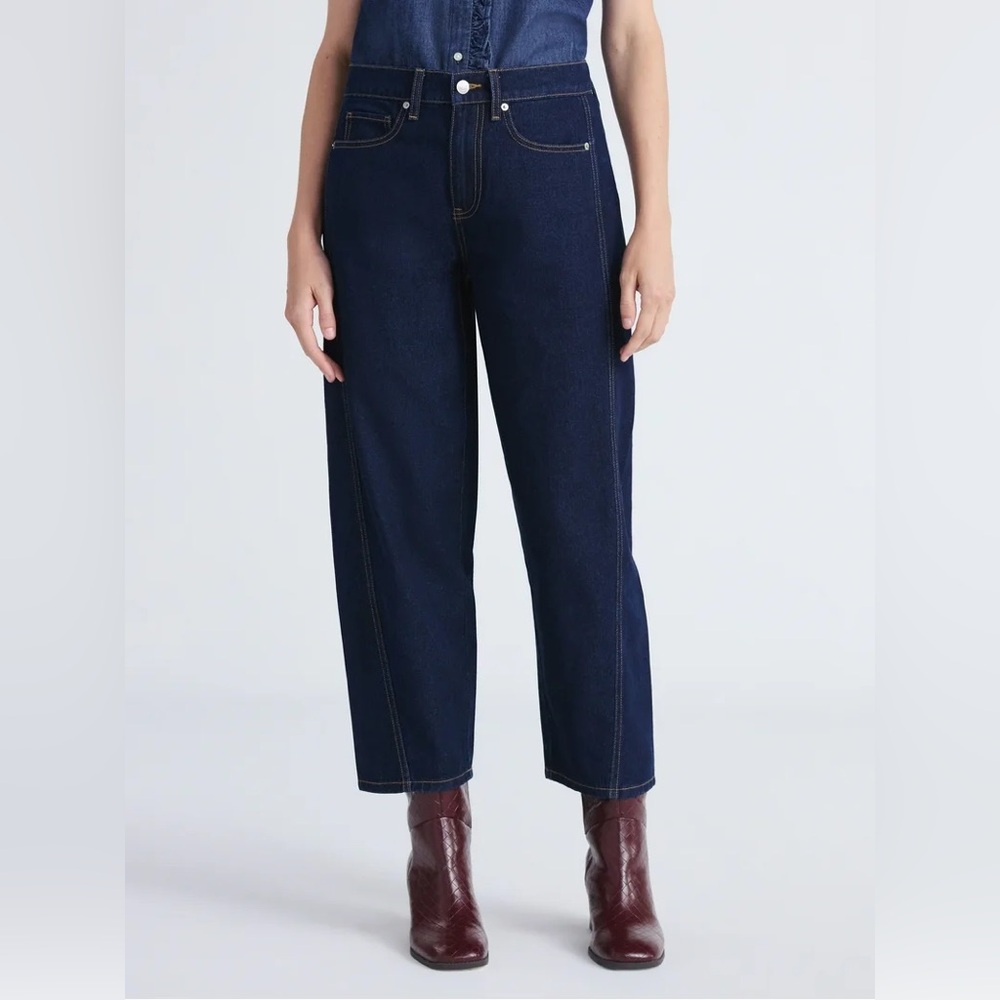 NWT Free Assembly Women's Barrel Ankle Jeans, 27" Inseam